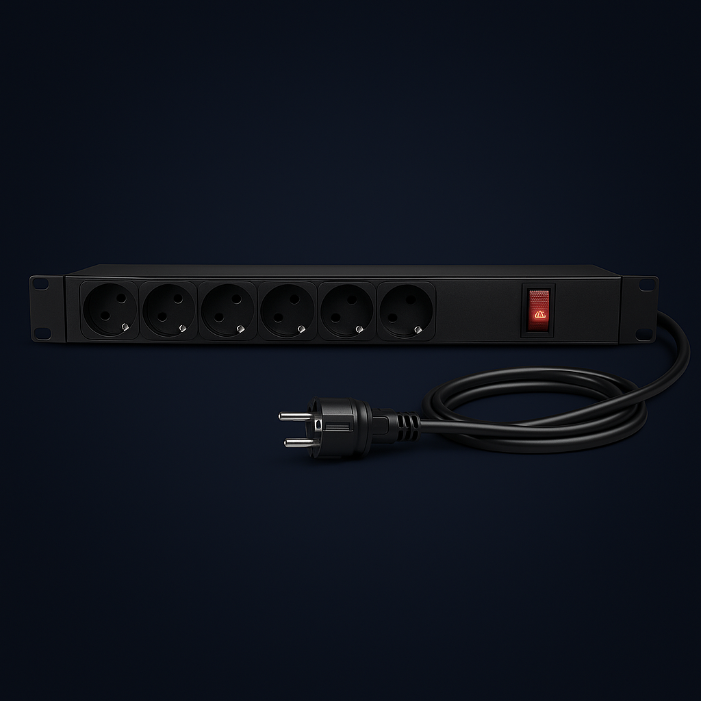 1U Rack Tipi PDU – Güç Dağıtım Ünitesi
